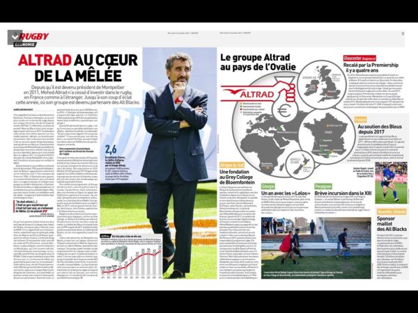 Altrad at the heart of the scrum (Newspaper L'Equipe)